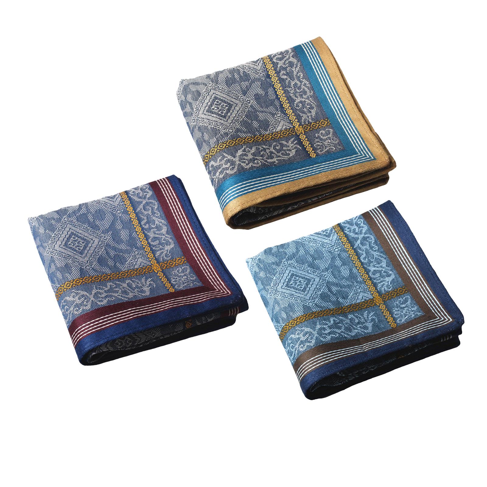 Handkerchief Cotton Men - 3x Mens Handkerchief Hankies Pocket Square