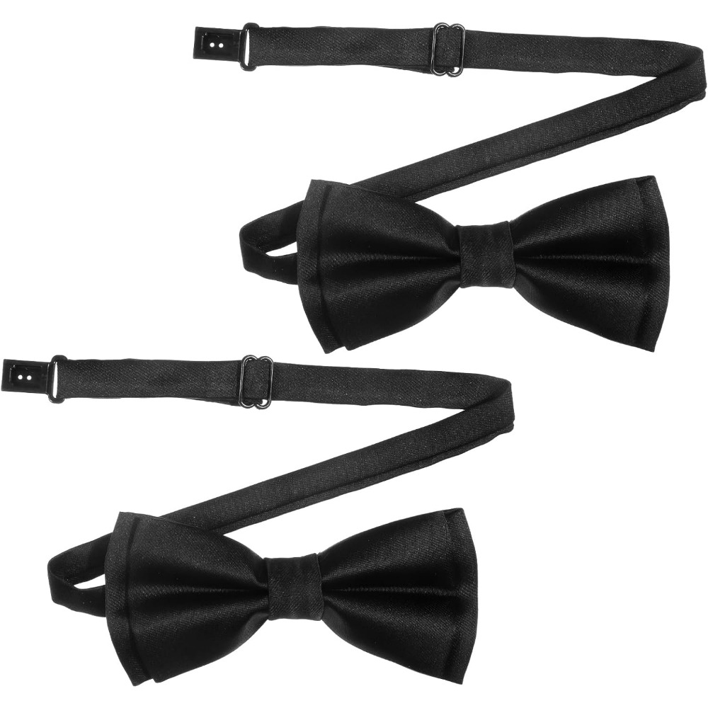 Bow Tie Pre Tied - Men's Bow Ties, 2-Pack Solid Color