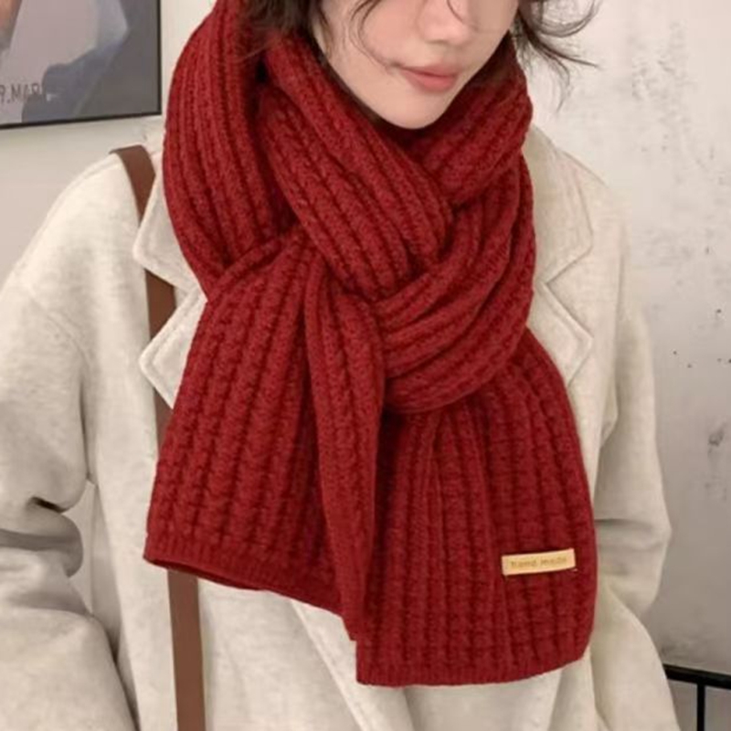 Thick Cable Knit Warm Cashmere - Muffler Men Wool 评论和价格