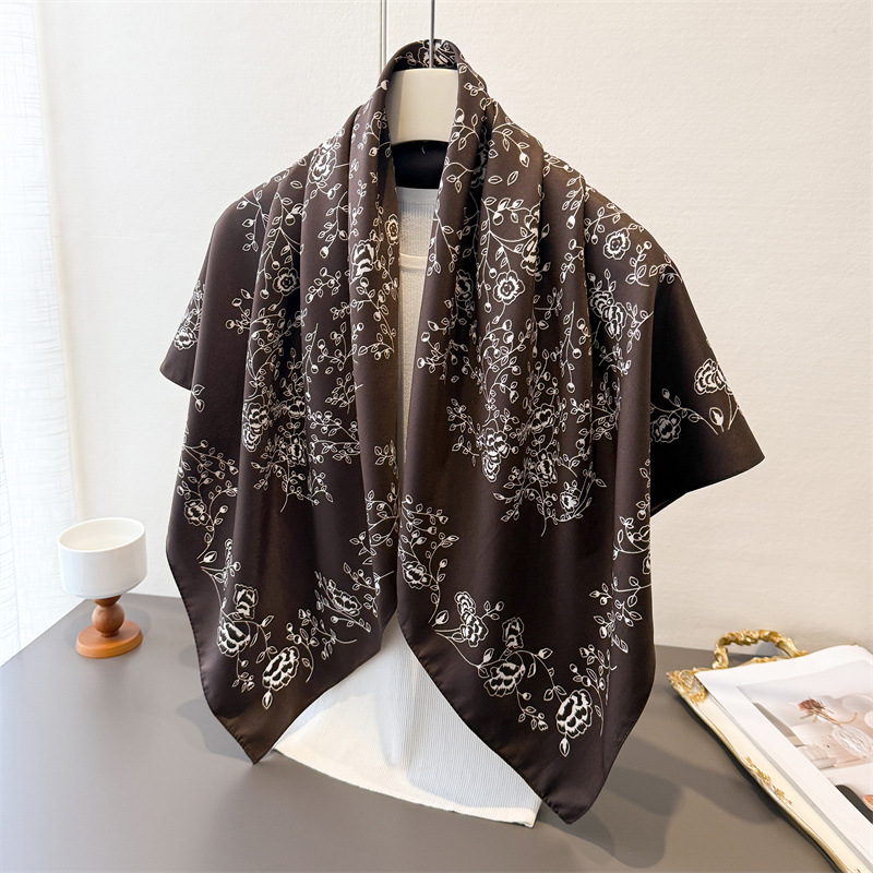 Luxury Vintage 90X90cm Square  - Ascot Neck Scarf 评论和价格