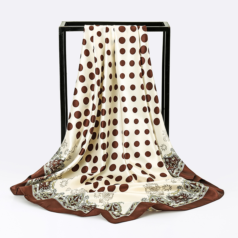 90cm Simulated Silk Square Sca - Ascot Neck Scarf 评论和价格