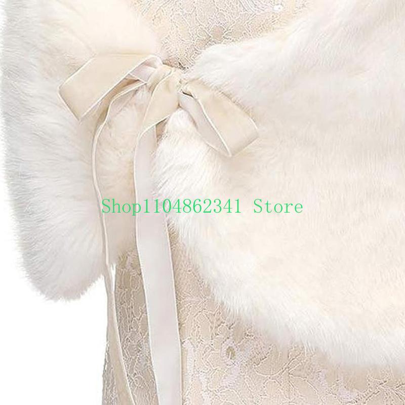 652F Sophisticated Faux Furs S - Stole Wedding Shawl 评论和价格