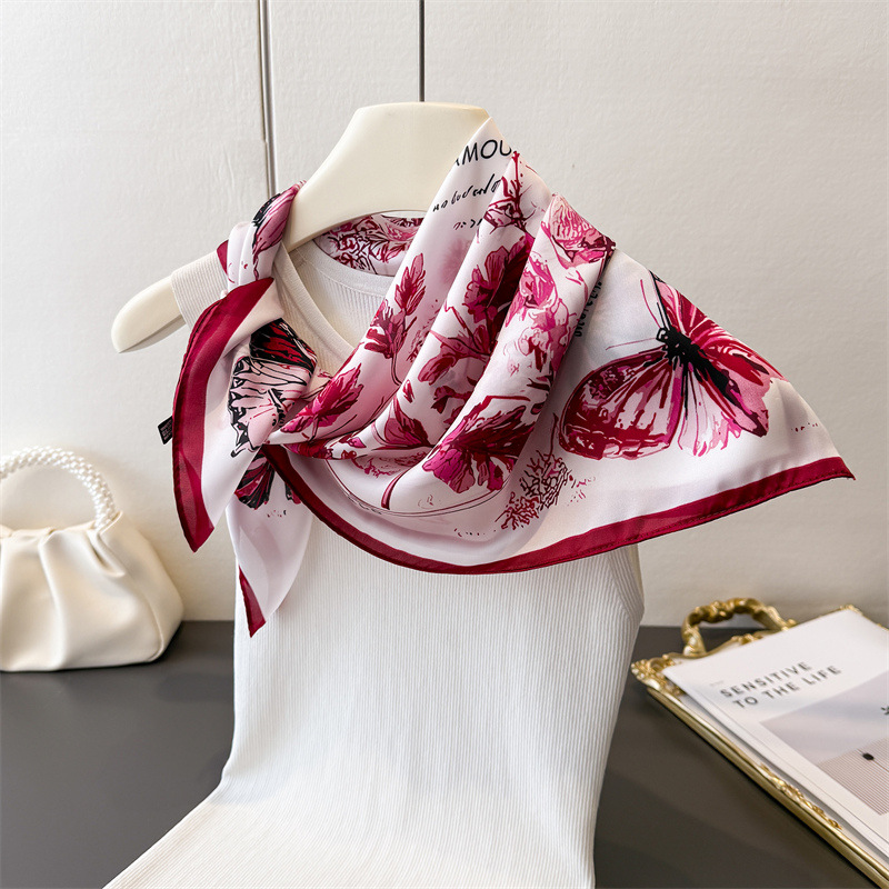 Vintage Butterfly Sketch Squar - Scarf Silk Square 评论和价格