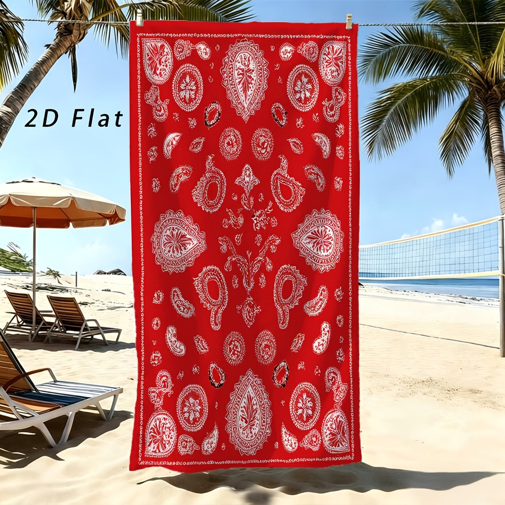 Classic Bandana Beach Towel Tr - Woven Scarf Blanket 评论和价格