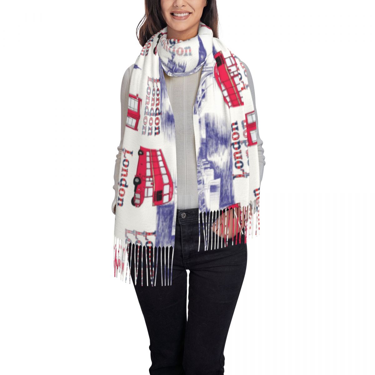 London England Scenes Shawls W - Pashmina Wrap Large 评论和价格