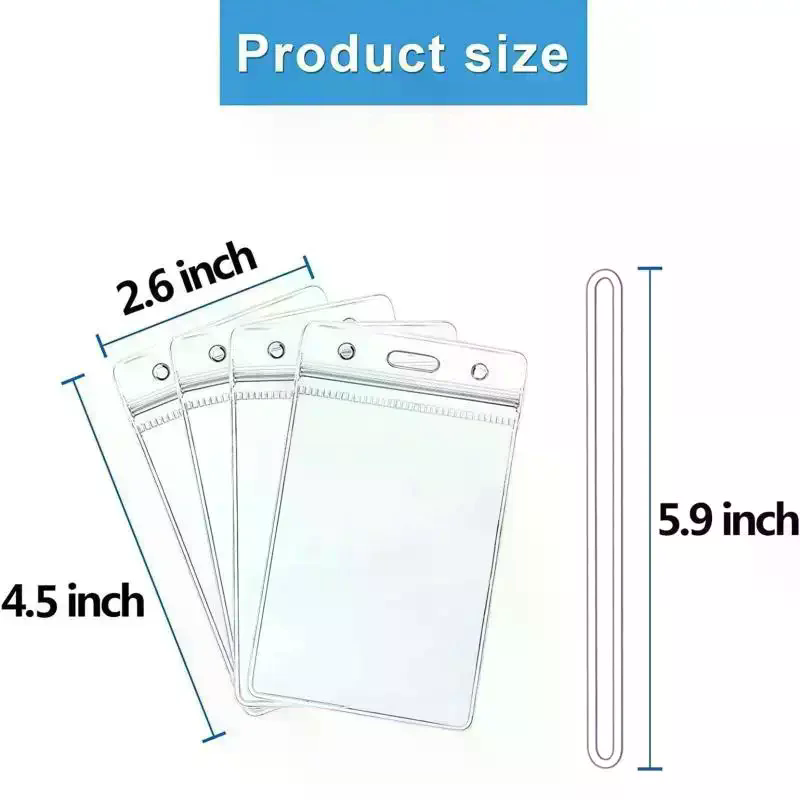 10 Pcs Clear Plastic ID Badge  - Lanyard Badge Holder 评论和价格