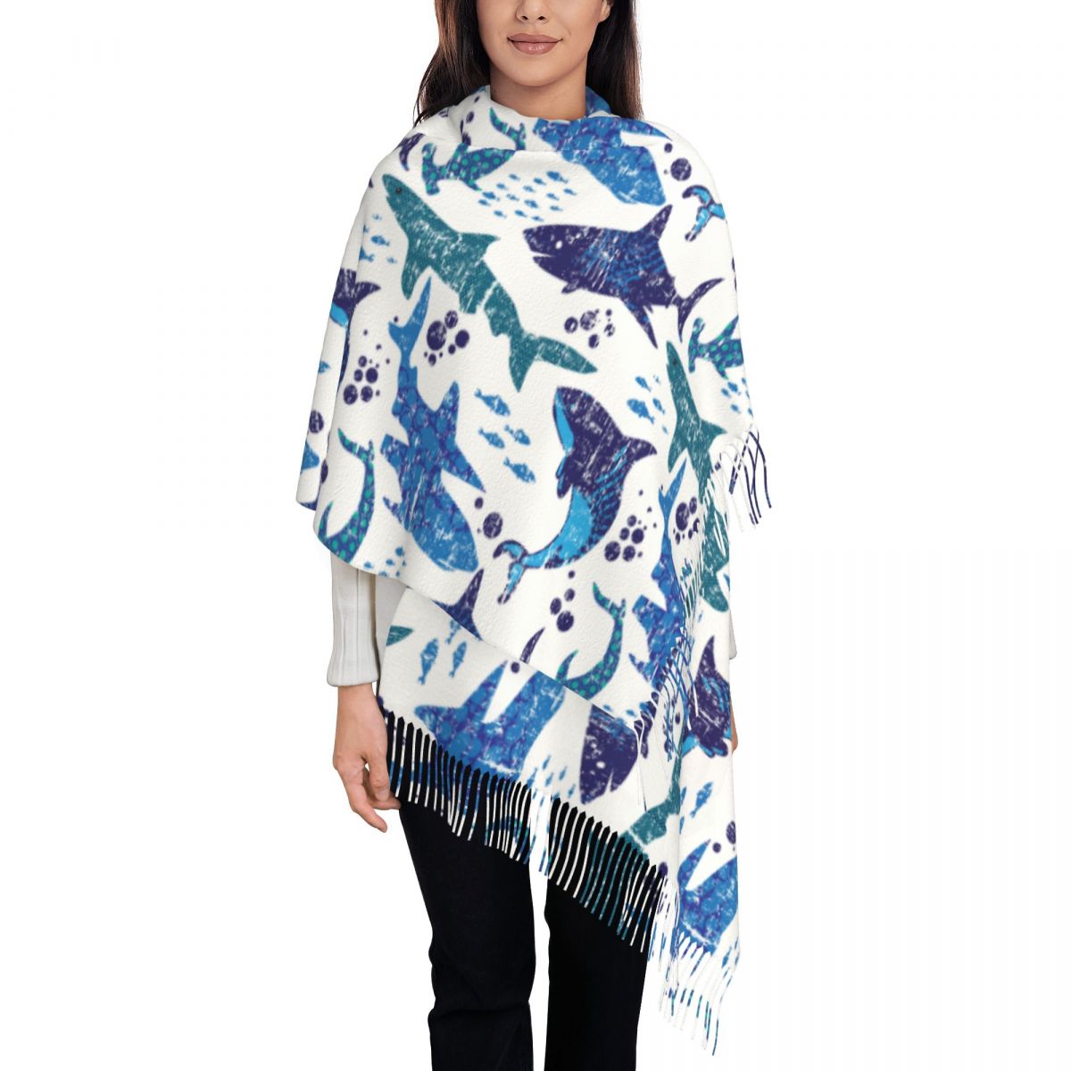 Shark Underwater World Ocean S - Pashmina Wrap Large 评论和价格
