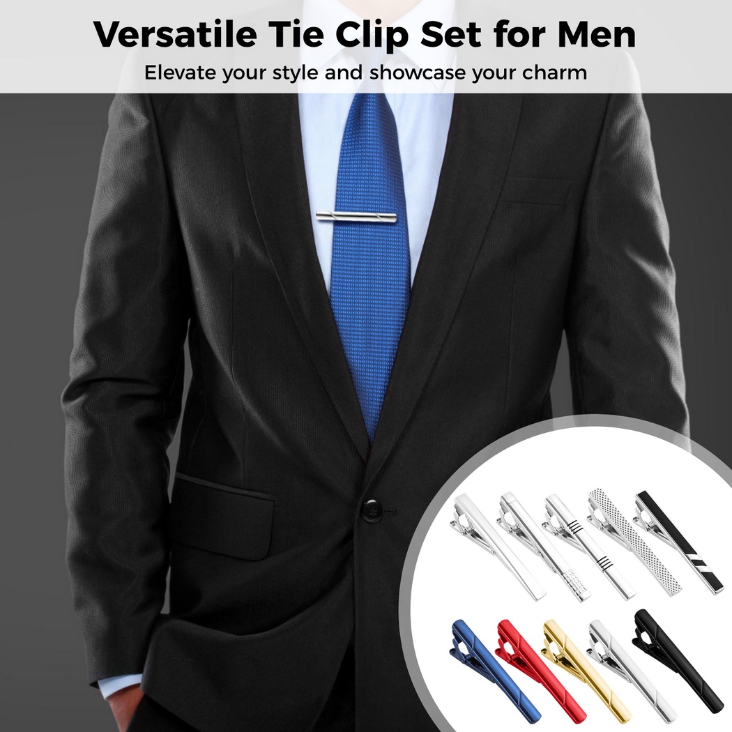 10Pcs Tie Clips Tie Clip Set F - Tie Bar Set Gift 评论和价格