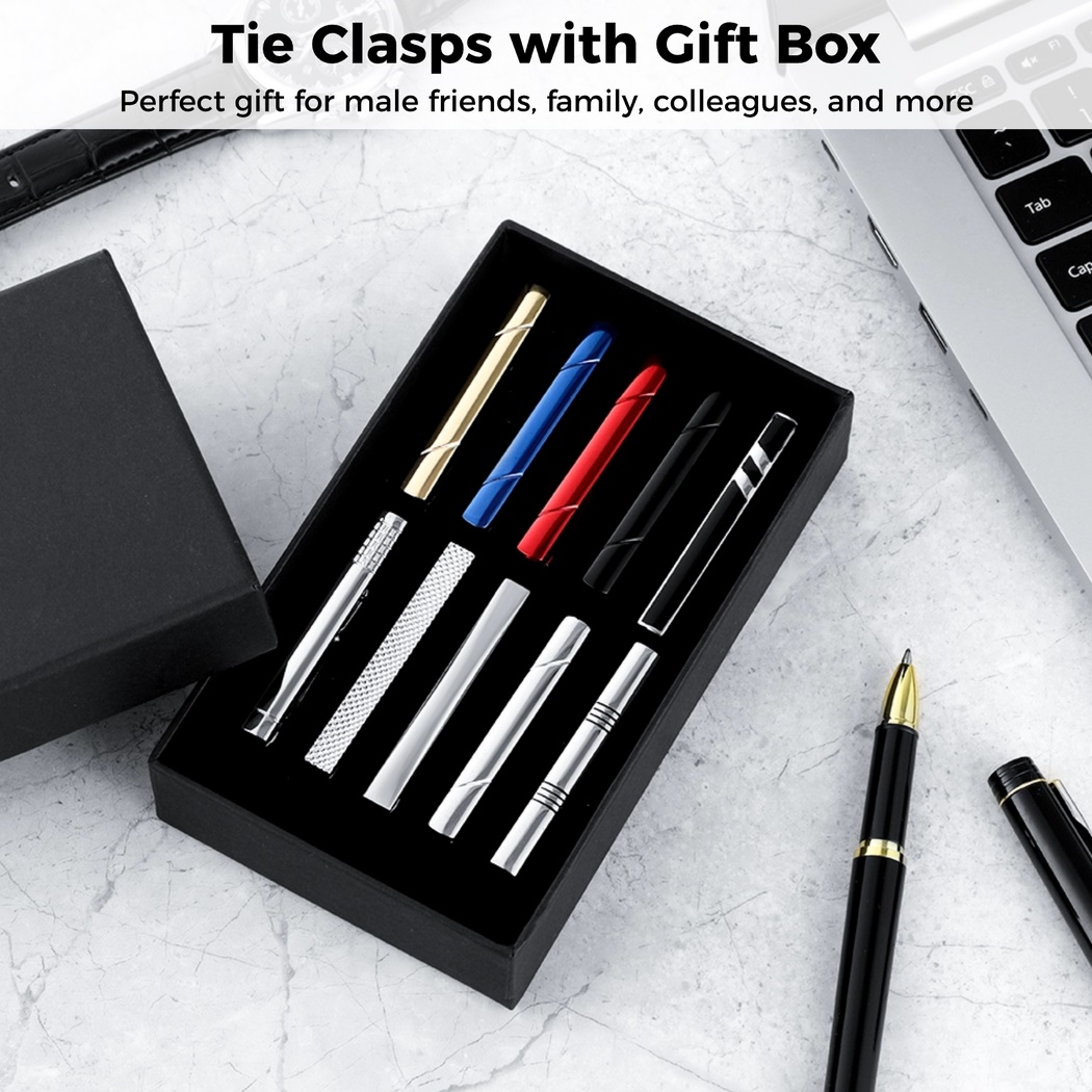 10Pcs Tie Clips Tie Clip Set F - Tie Bar Set Gift 评论和价格