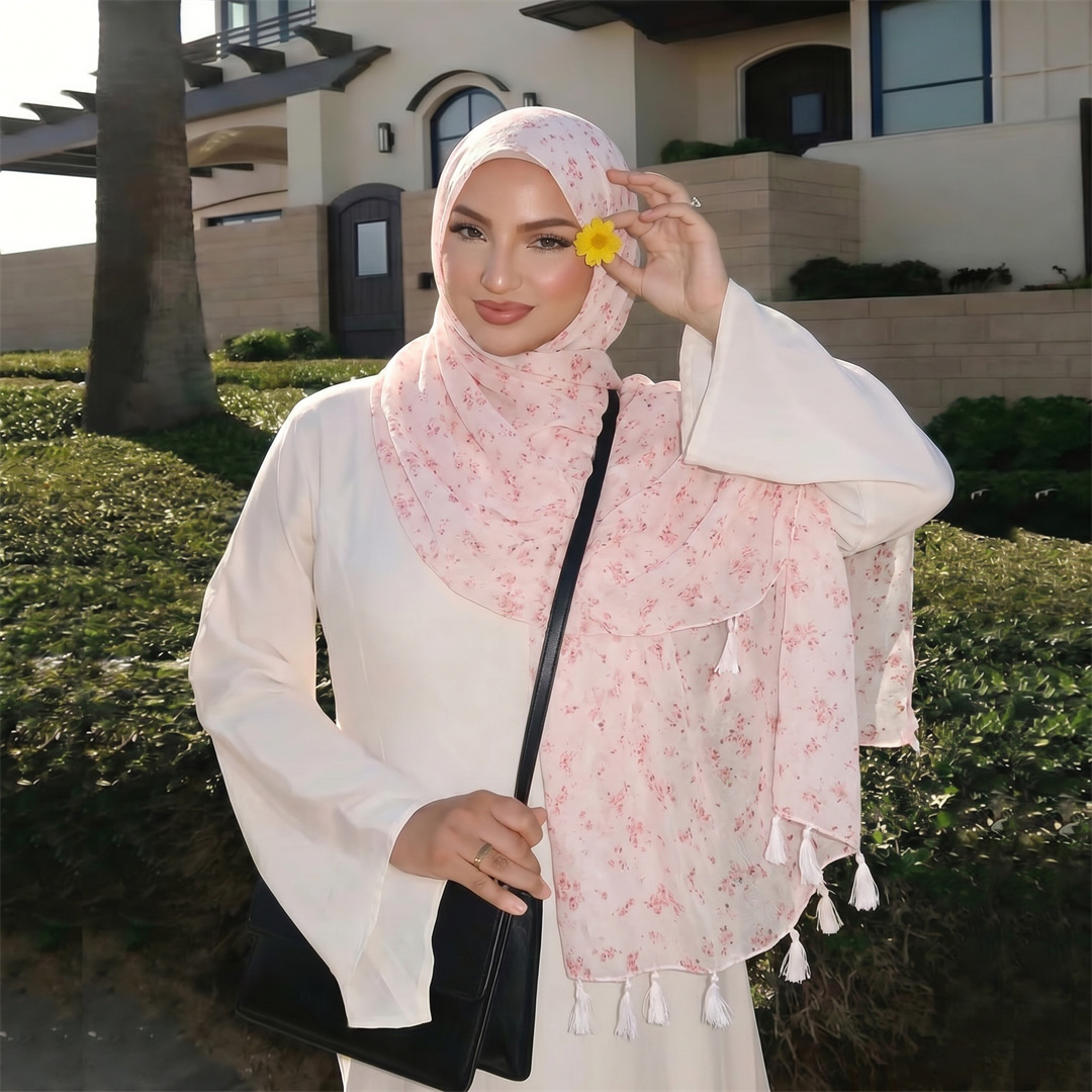 Fashion Women Tassel Hijab Sof - Face Scarf Mask 评论和价格
