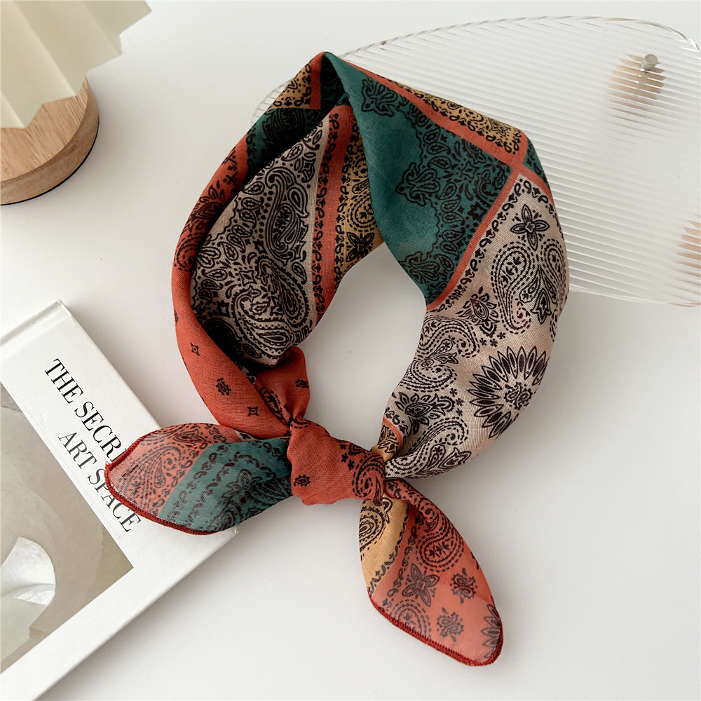Fashion Cotton Scarf Women Flo - Bandana Cotton 评论和价格