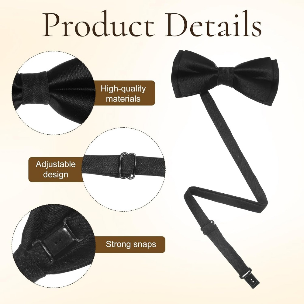 Men's Bow Ties, 2-Pack Solid C - Bow Tie Pre Tied 评论和价格