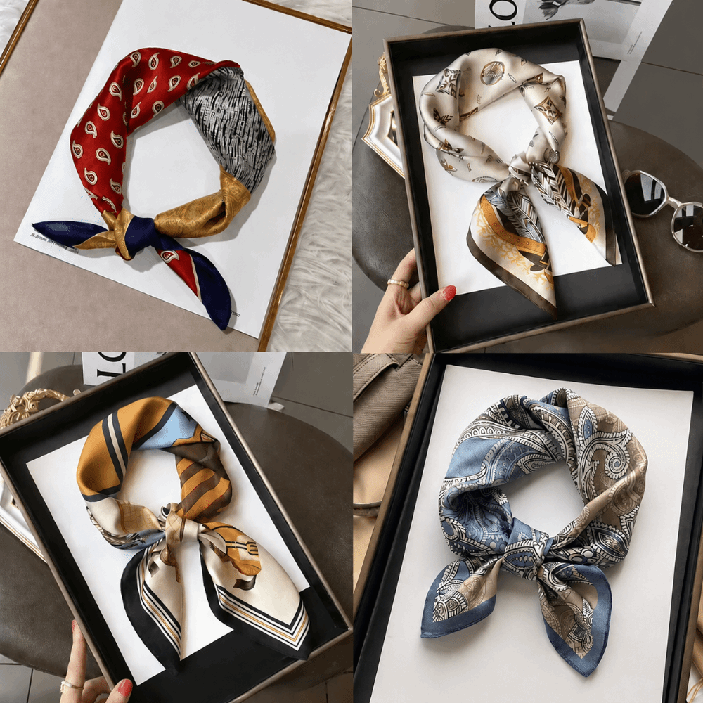 Silk Material Silk Square Scar - Face Scarf Mask 评论和价格