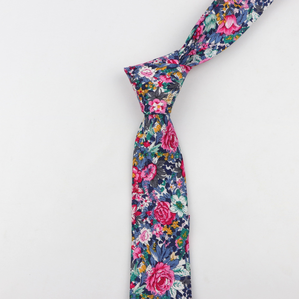 Cotton Flower Tie Men's Colour - Skinny Tie Men 评论和价格