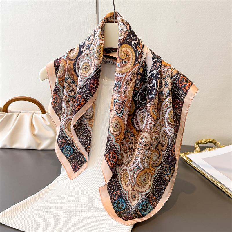 Women's Vintage Thin Satin Sca - Face Scarf Mask 评论和价格