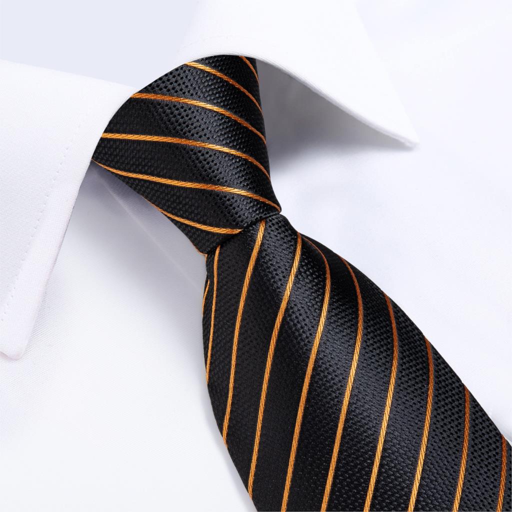 DiBanGu Designer Mens Wedding  - Silk Tie Striped 评论和价格