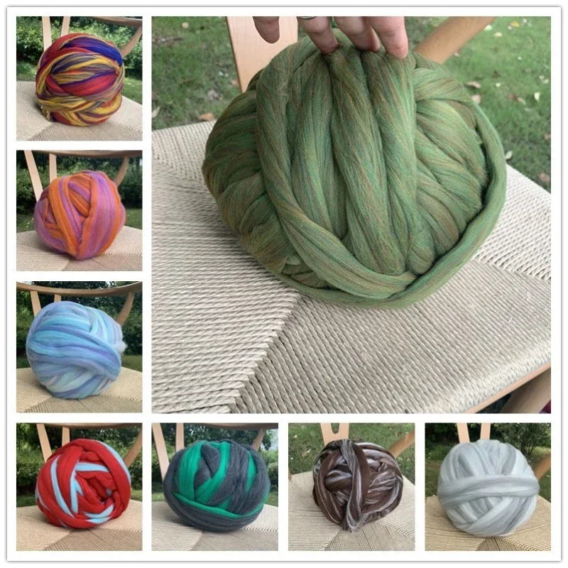500g super thick 8cm wool hand - Woven Scarf Blanket 评论和价格