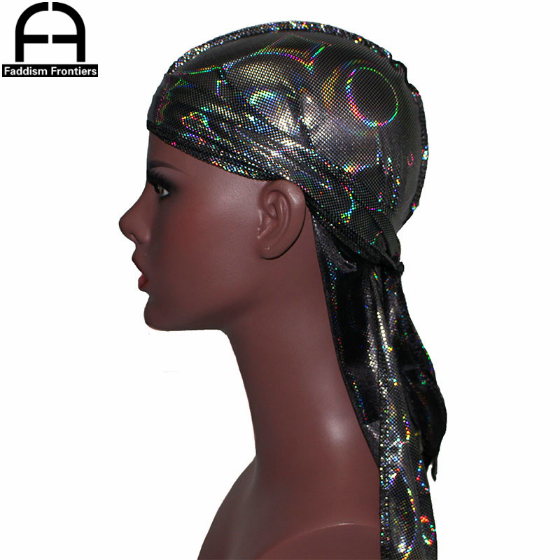 New Men's Colorful Sparkly Sil - Bandana Doo Rag 评论和价格