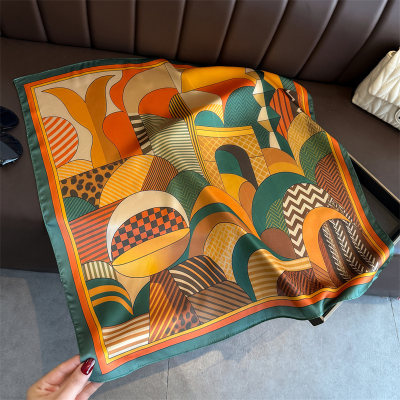 2026 New Geometry Print Silk S - Silk Neck Scarf 评论和价格