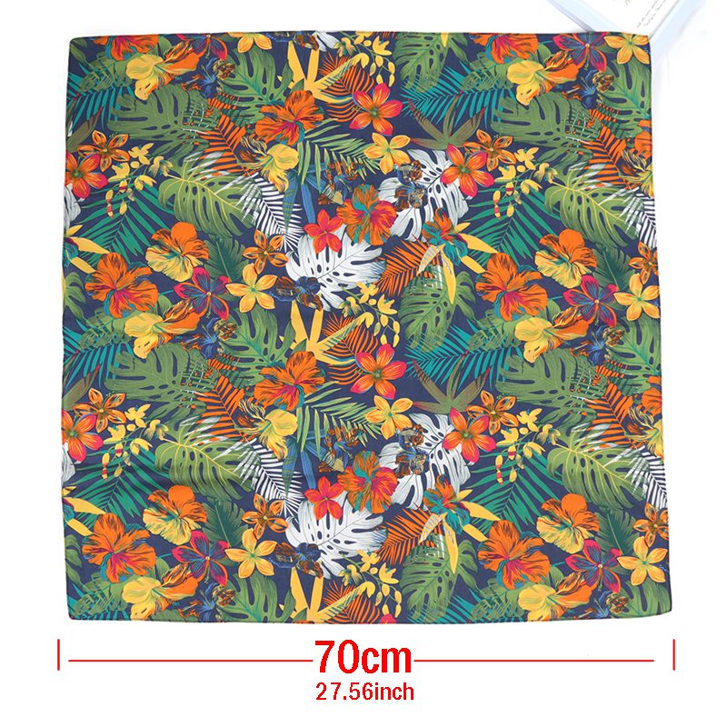 70cm Bandana Leaves Flowers Pr - Bandana Cotton 评论和价格