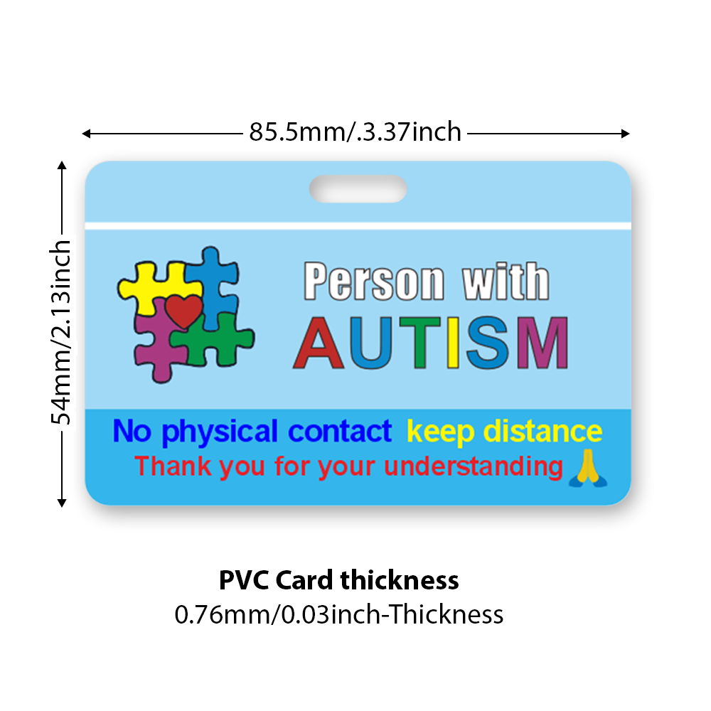 Autism ID Card with Neck Lanya - Lanyard Badge Holder 评论和价格