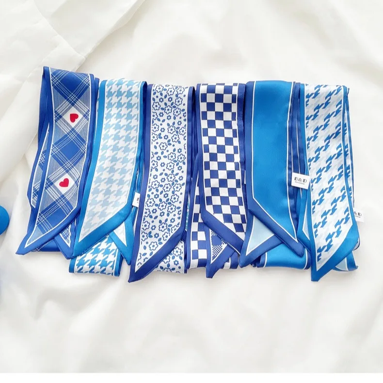 Klein blue silk scarf new chec - Bandana Cotton 评论和价格