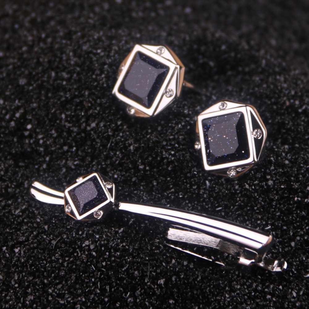 A Set Men's Tie Clip Groom Tux - Tie Bar Set Gift 评论和价格