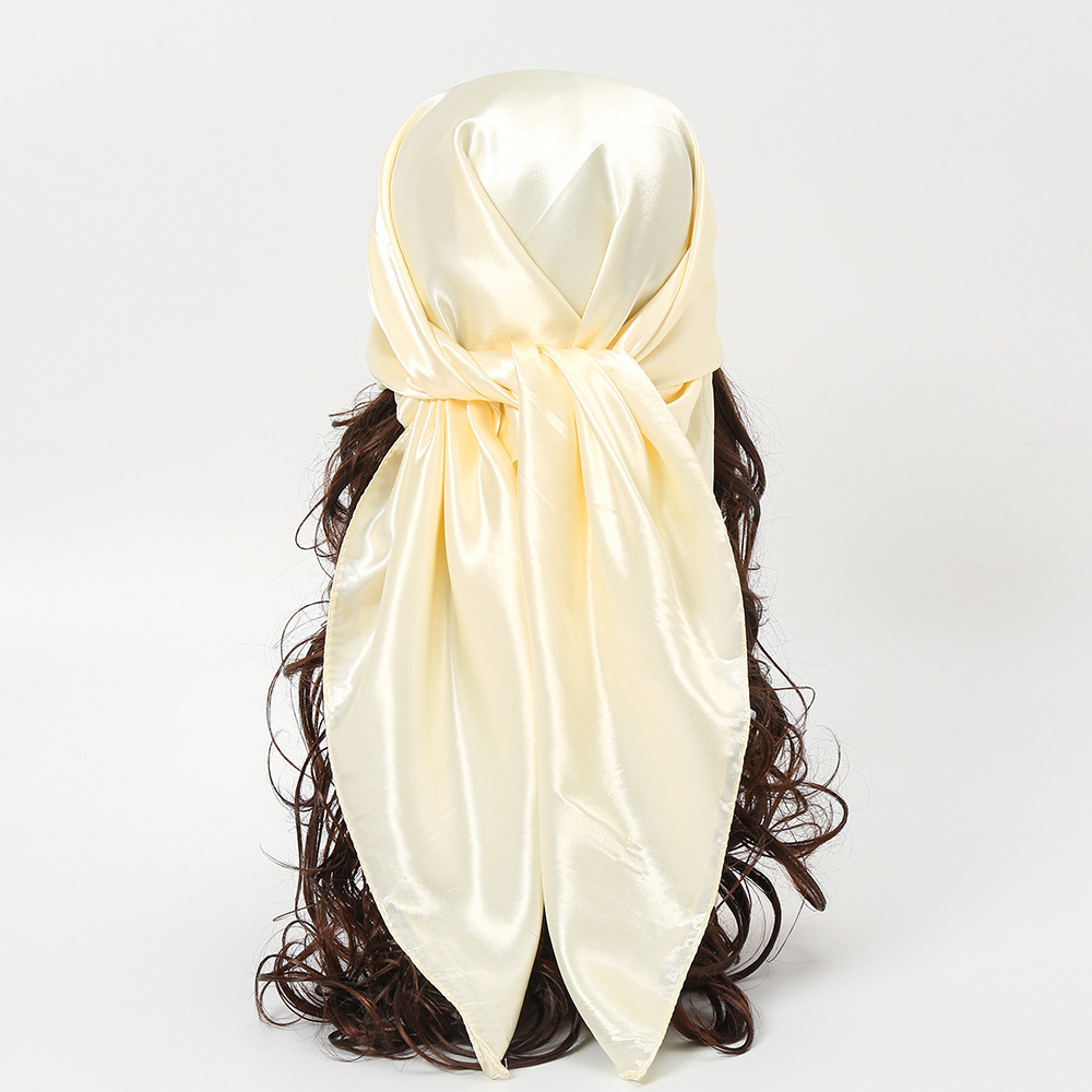 90cm Solid Colors Neckerchief  - Silk Neck Scarf 评论和价格